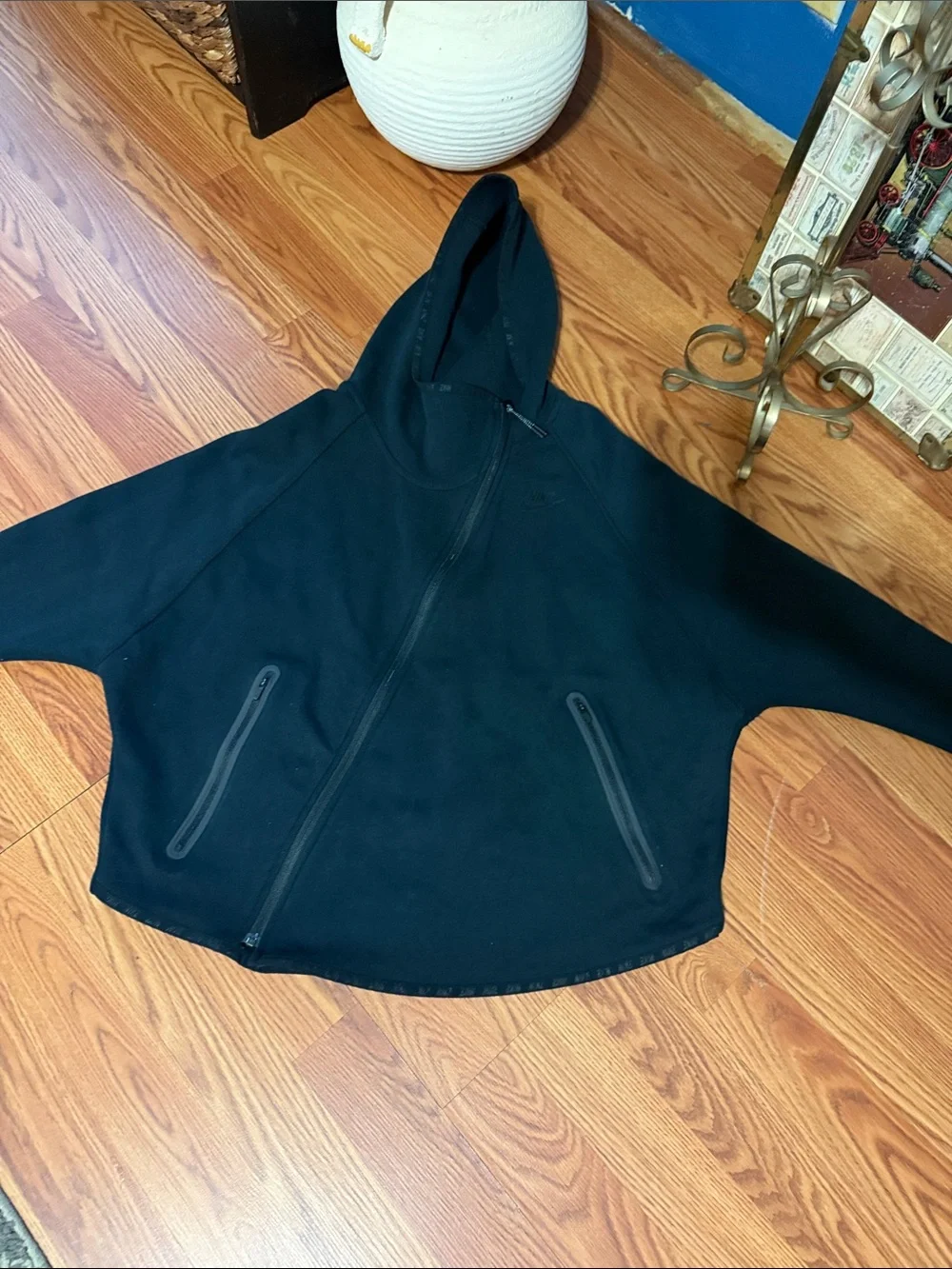 Nike Black Hooded Zip-Up Jacket